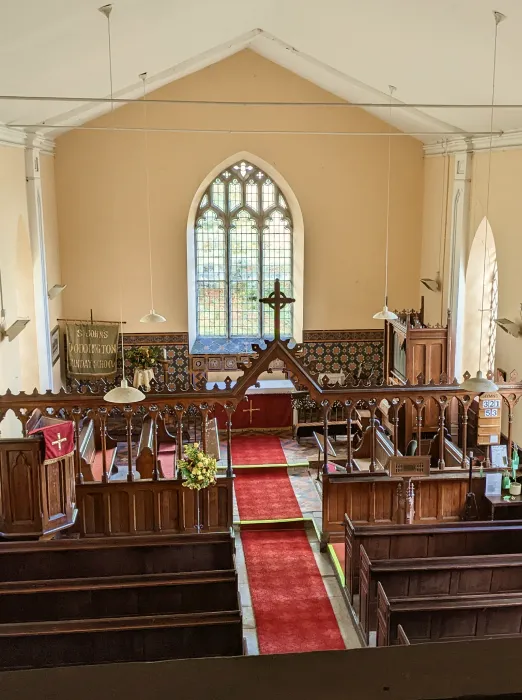 Inside the church, st johns, doddington